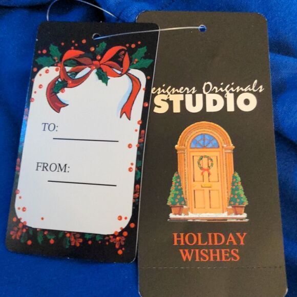 🤩 Designer's Originals Studio blue holiday top size XL🤩 2 for $20 - Picture 6 of 8